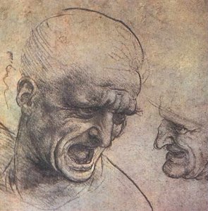 Têtes de guerriers - Leonardo da Vinci